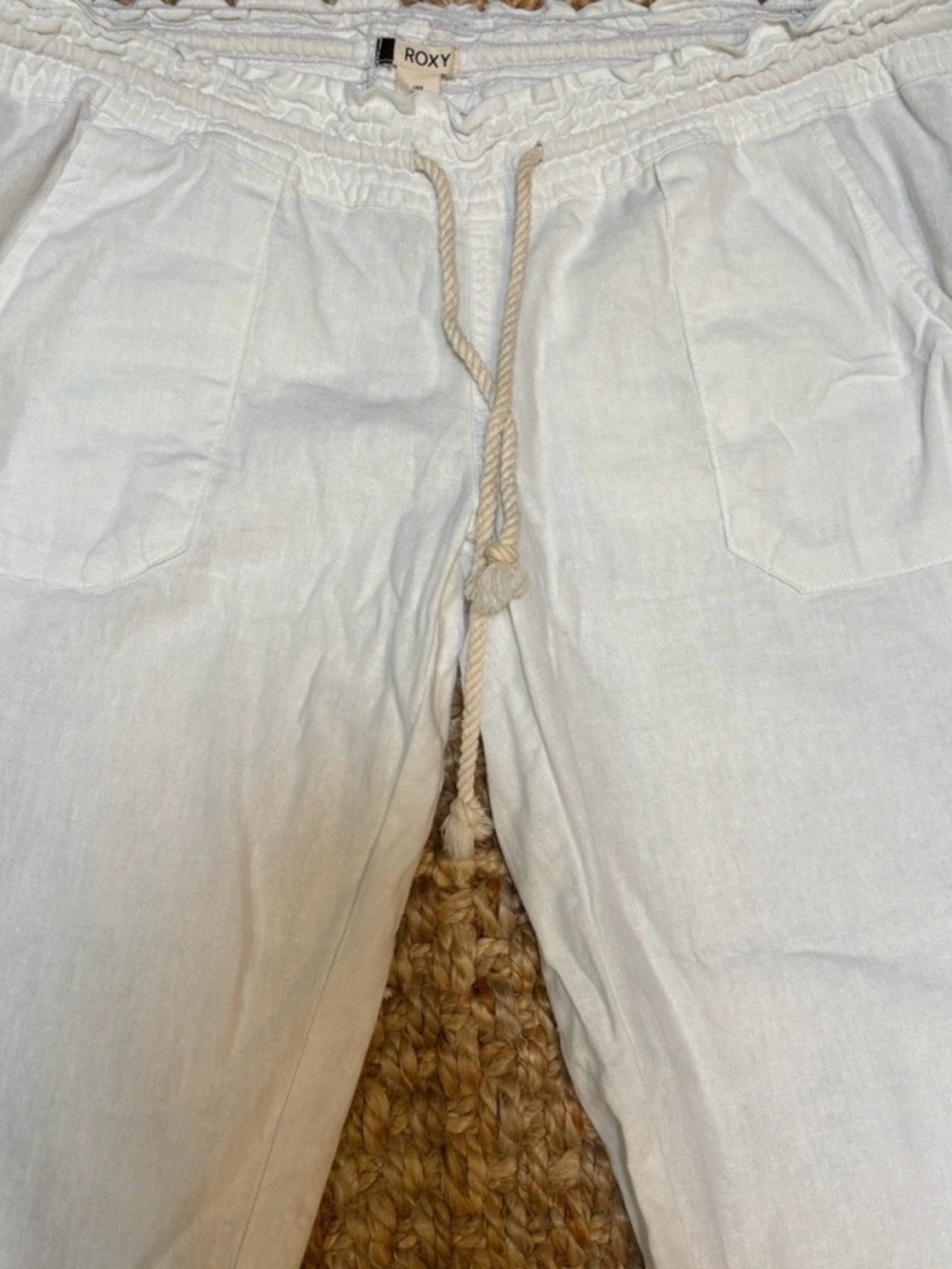 Roxy Drawstring Linen Pants - Picture 2 of 5